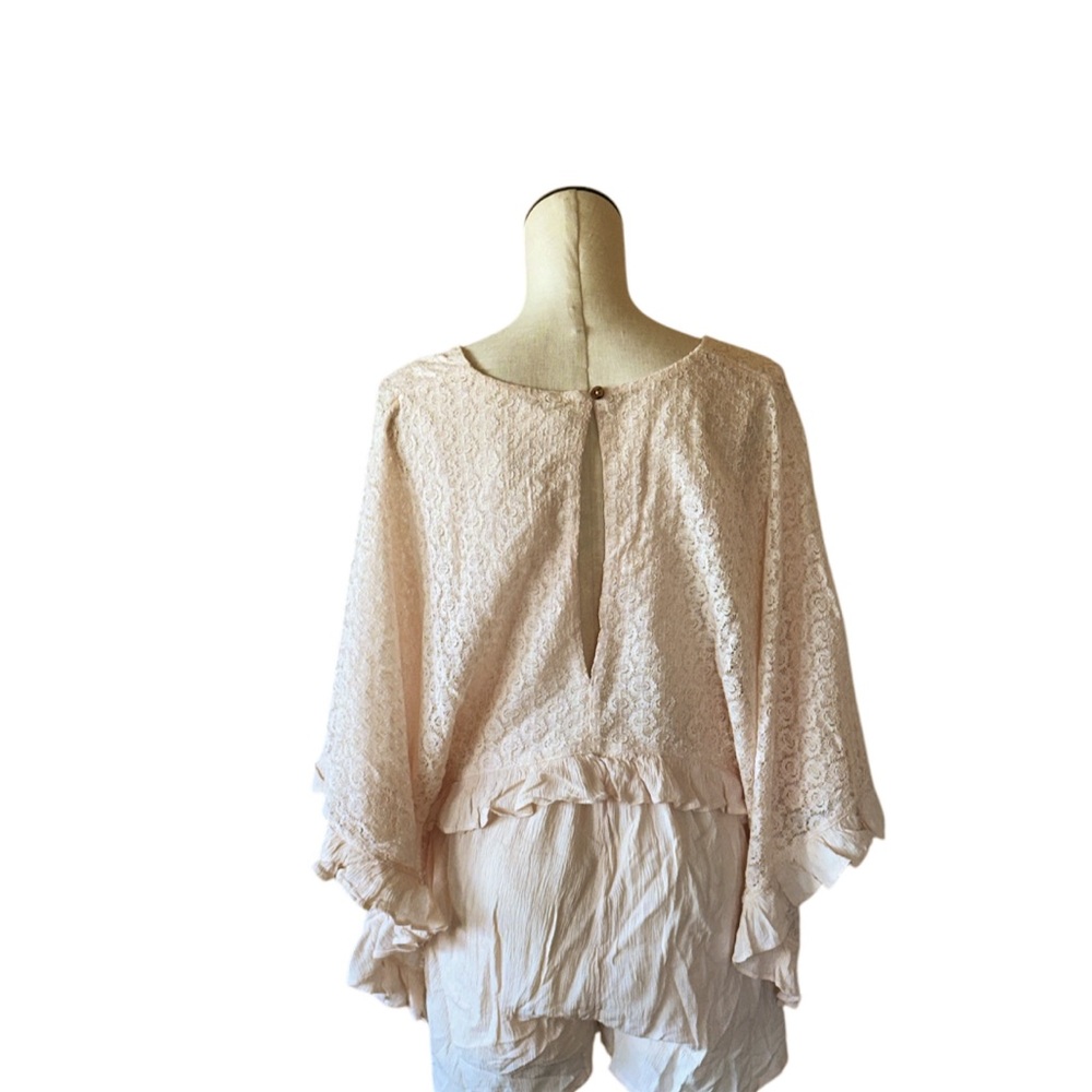 NWOT Free People Women's Natural As You Are Romper Oversized - Picture 8 of 11